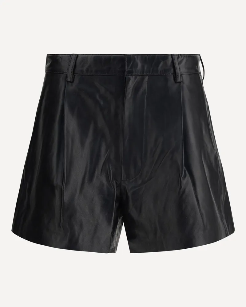 R13 Leather Shorts Female Black