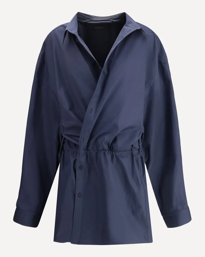 Balenciaga Shirt Mini Dress Female Blue