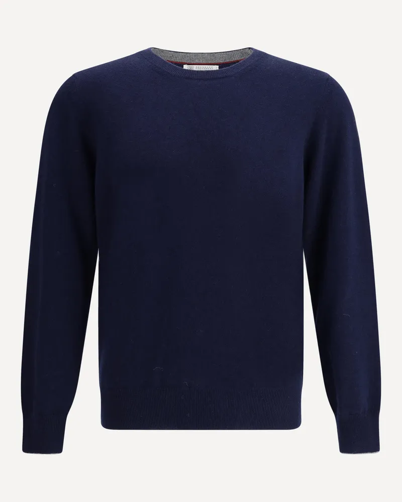 Brunello Cucinelli Cashmere Sweater Male Blue