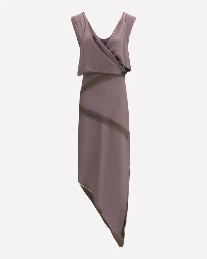 ATTICO Asymmetrical midi Dress Female Brown
