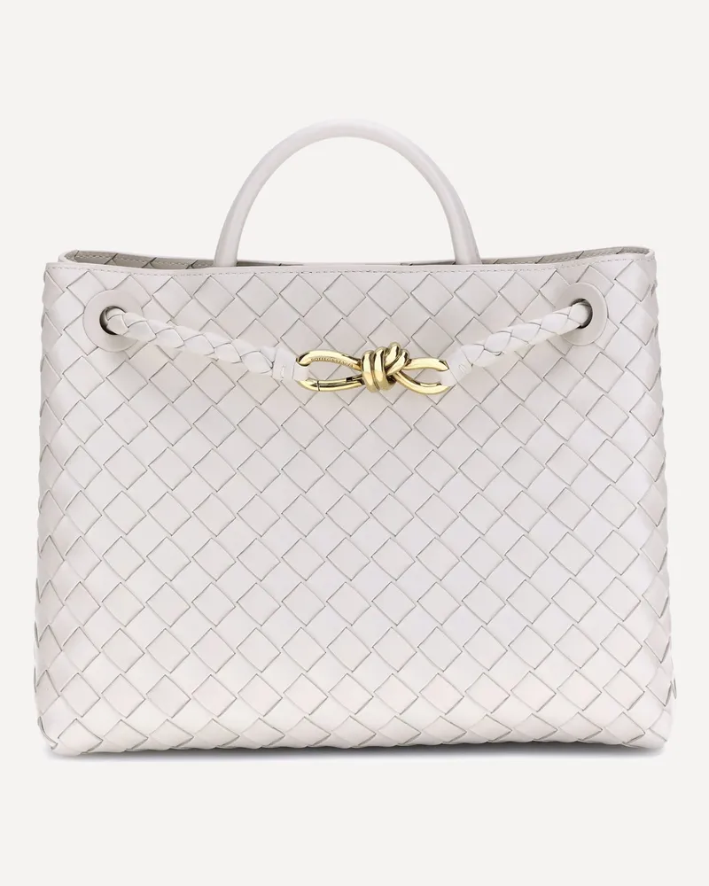 Bottega Veneta Andiamo Shoulder Bag Female White