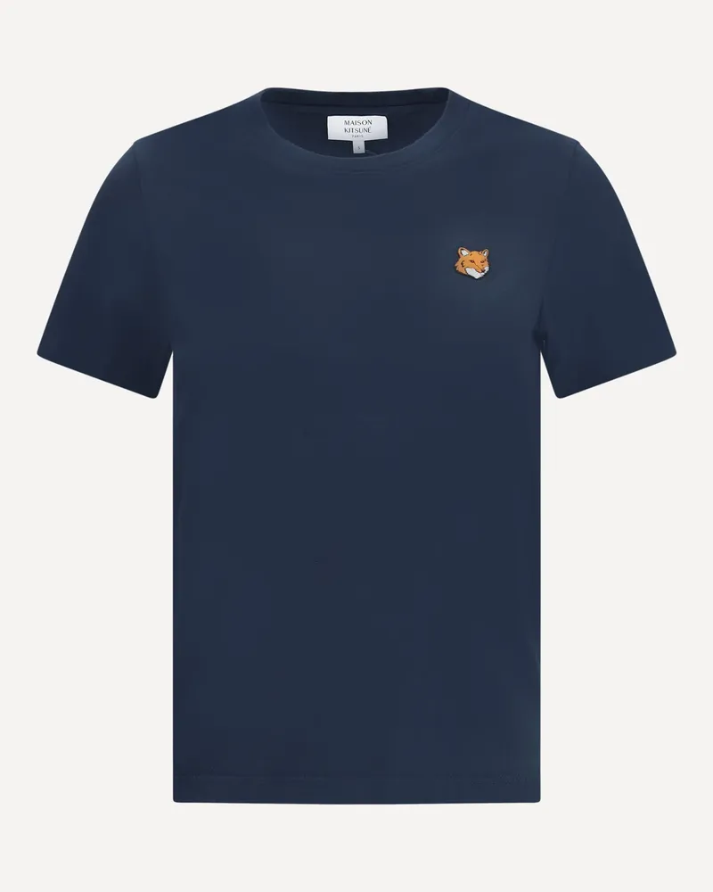 Kitsuné Fox Head Regular T-shirt Female Blue