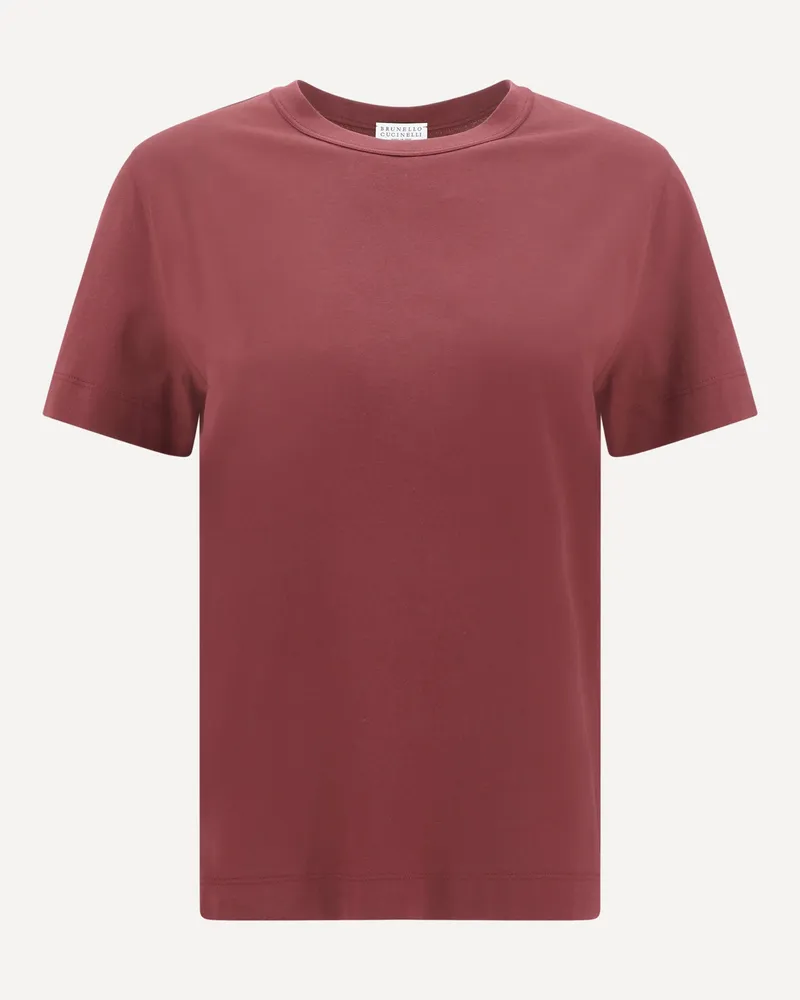 Brunello Cucinelli Monochrome T-Shirt Female Bordeaux