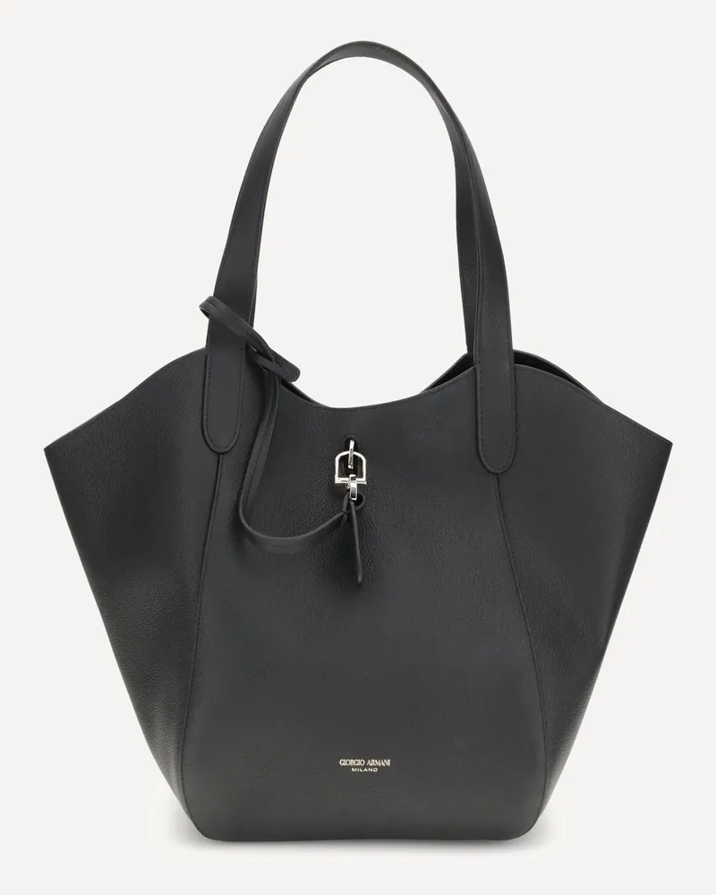 Giorgio Armani Medium suede Shoulder Bag Female Black