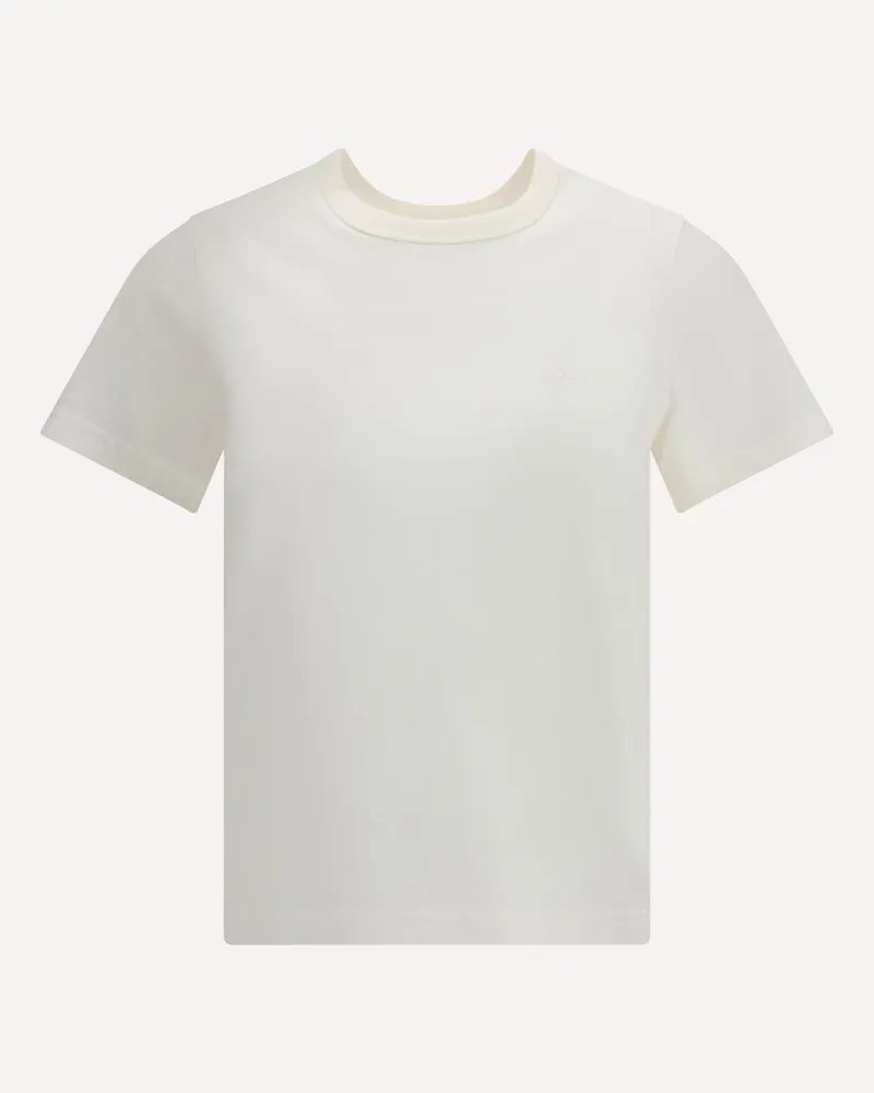 Courrèges Embroidered logo T-Shirt Female White