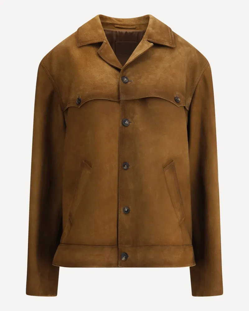 Prada Leather Jacket Male Brown