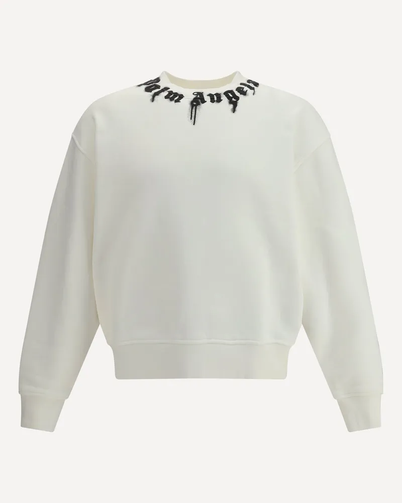 Palm Angels Logo Sweatshirt Male Cream