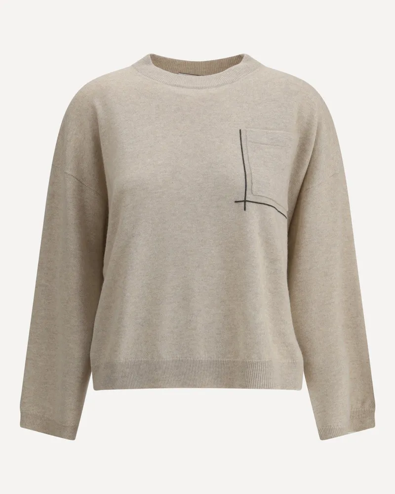 Brunello Cucinelli Oversized Sweater Female Beige