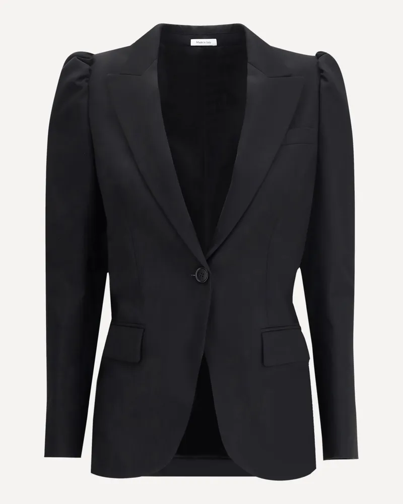 Alexander McQueen Black single-breasted jacket Female Black