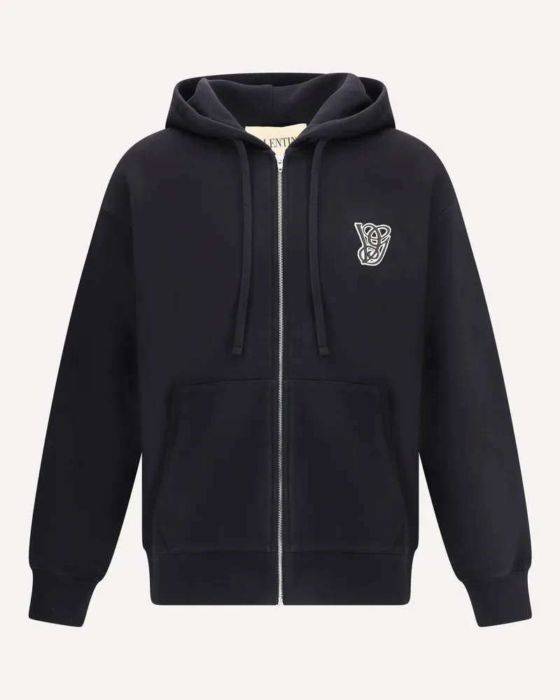 Valentino Garavani Logoed Hoodie Male Black
