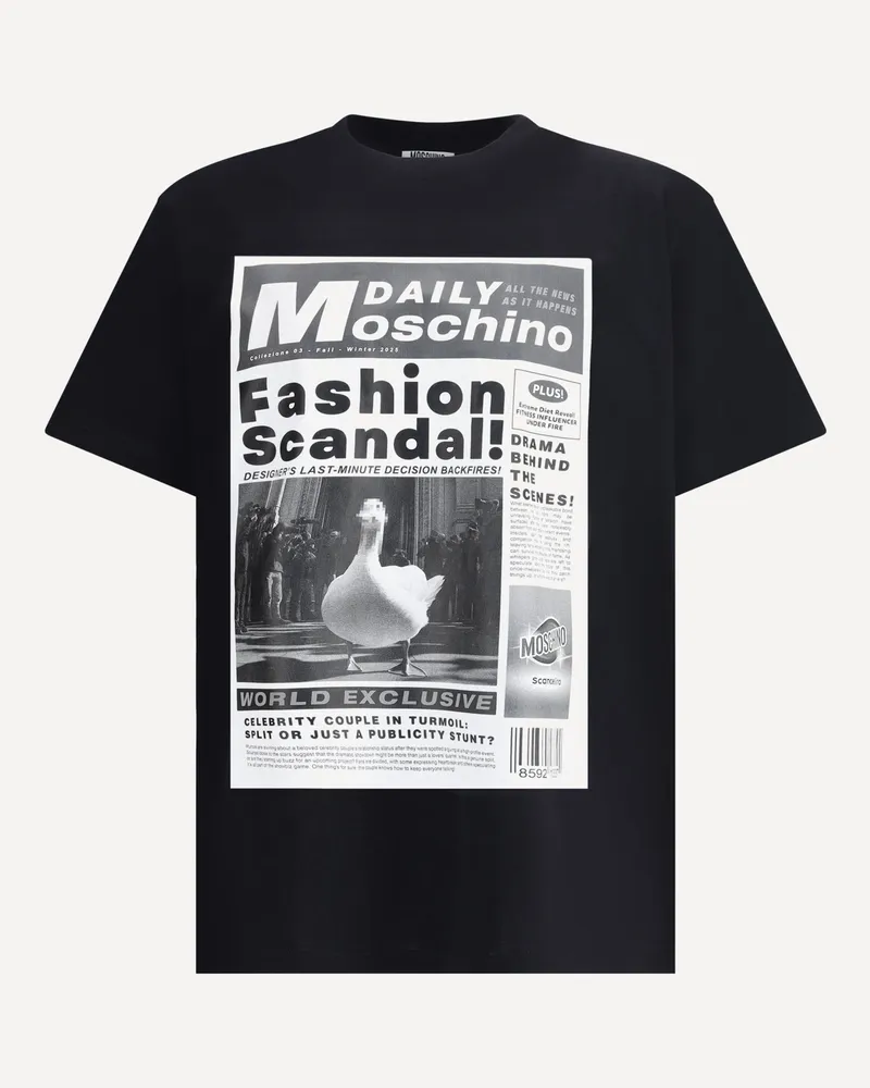 Moschino T-shirt whit maxi print Male Black
