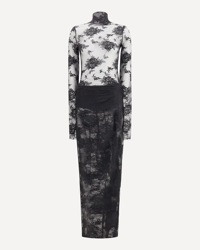 ANDAMANE Tessa sheer Lace Jumpsuit Female Black