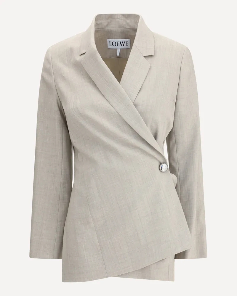 Loewe Wool Blazer Female Beige