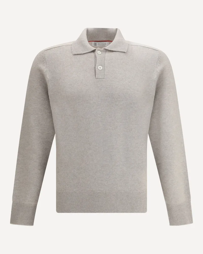 Brunello Cucinelli Pure cashmere Polo Male Beige
