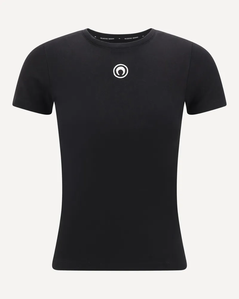 Marine Serre Logoed T-Shirt Female Black