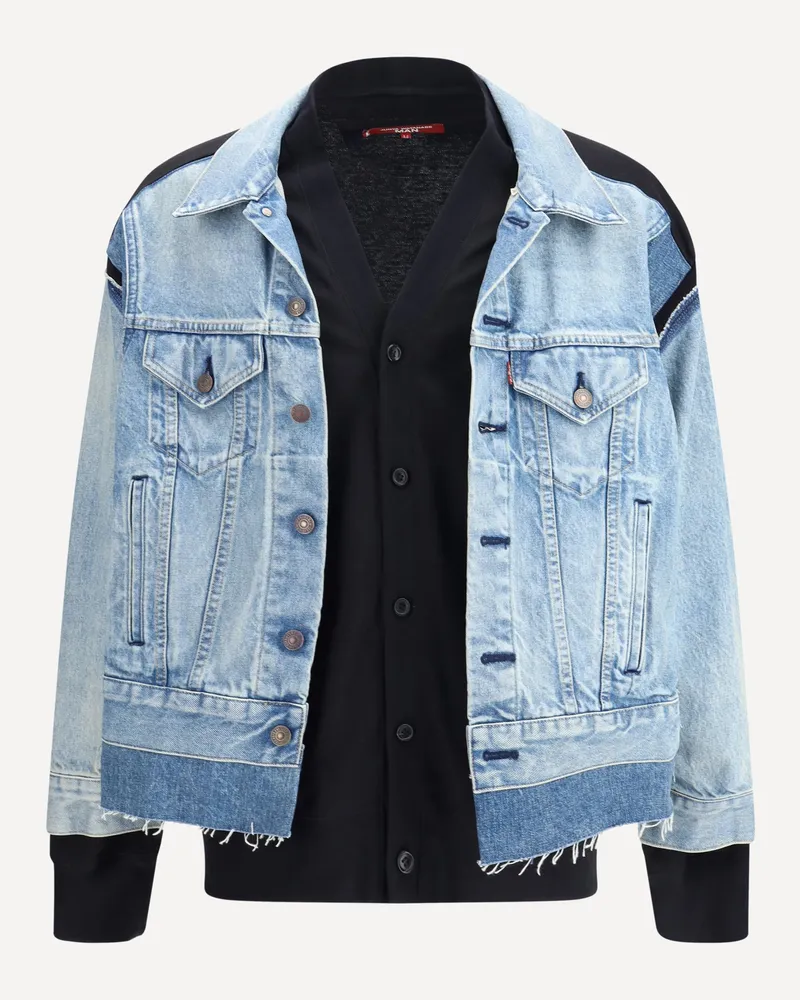 Junya Watanabe Denim Jacket with Cardigan Male Multicolour