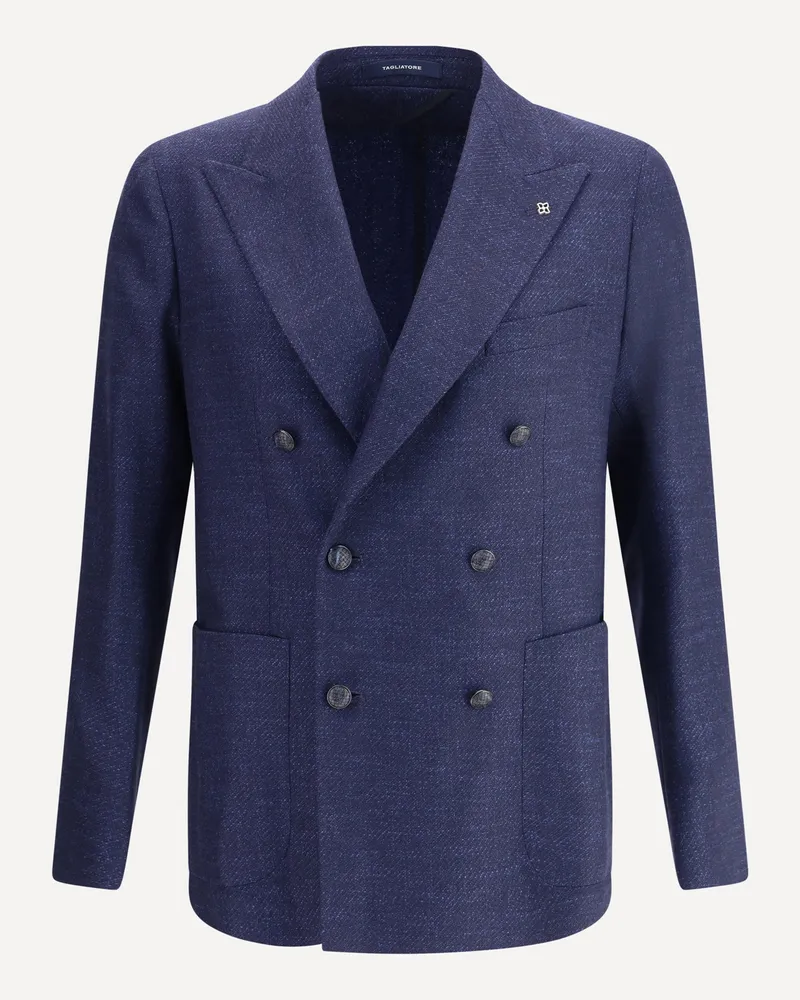 Tagliatore Double-breasted Blazer Male Blue