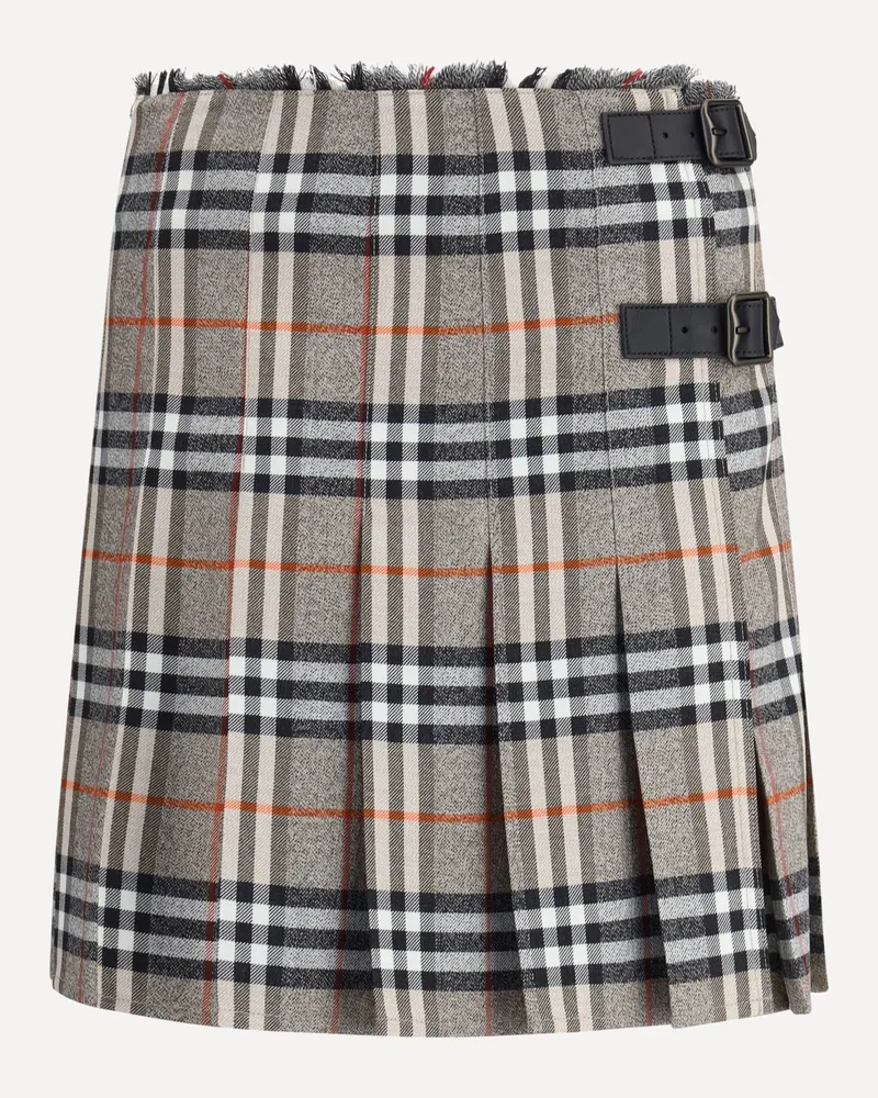 Burberry Check Archive wool Miniskirt Female Grey