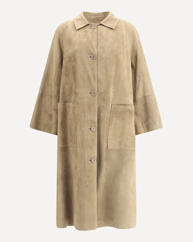 Salvatore Santoro Suede Coat Female Beige