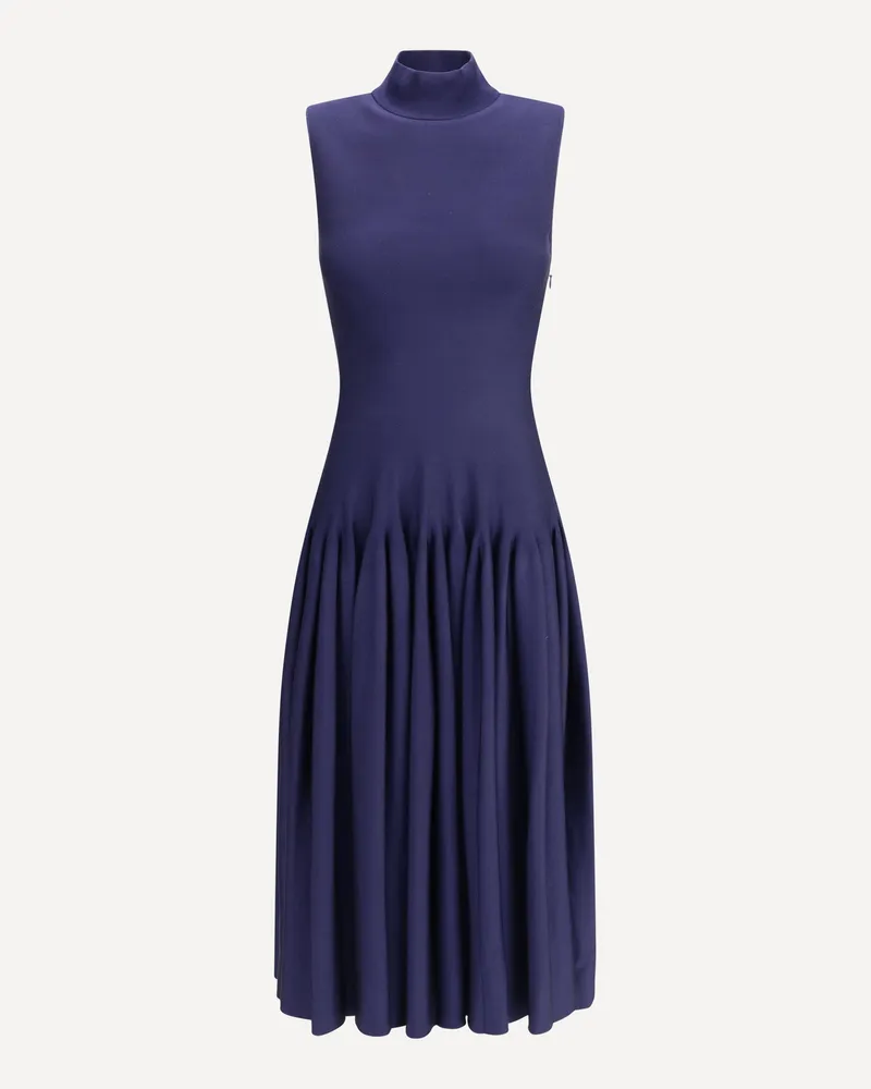 Alaïa Long Dress in wool blend Female Blue