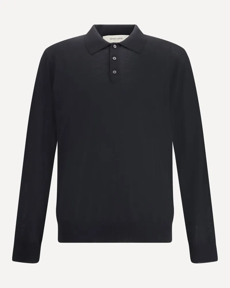 Golden Goose Virgin wool Polo Shirt Male Black