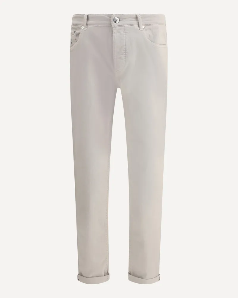 Brunello Cucinelli Jeans with turn-up hem Male Beige