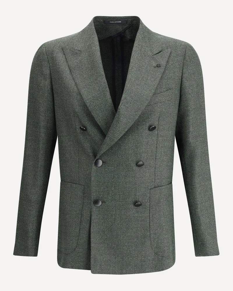 Tagliatore Double-breasted Blazer Male Green