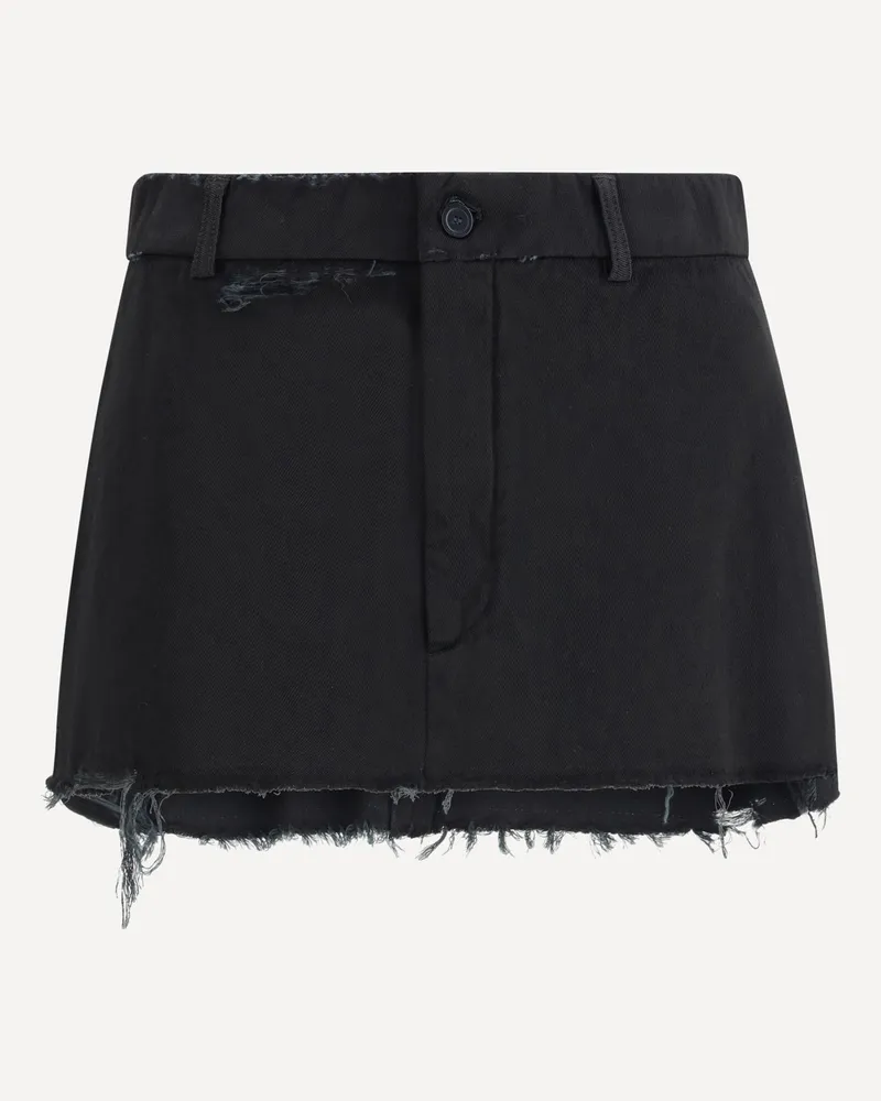 Balenciaga Fringed Miniskirt Female Black