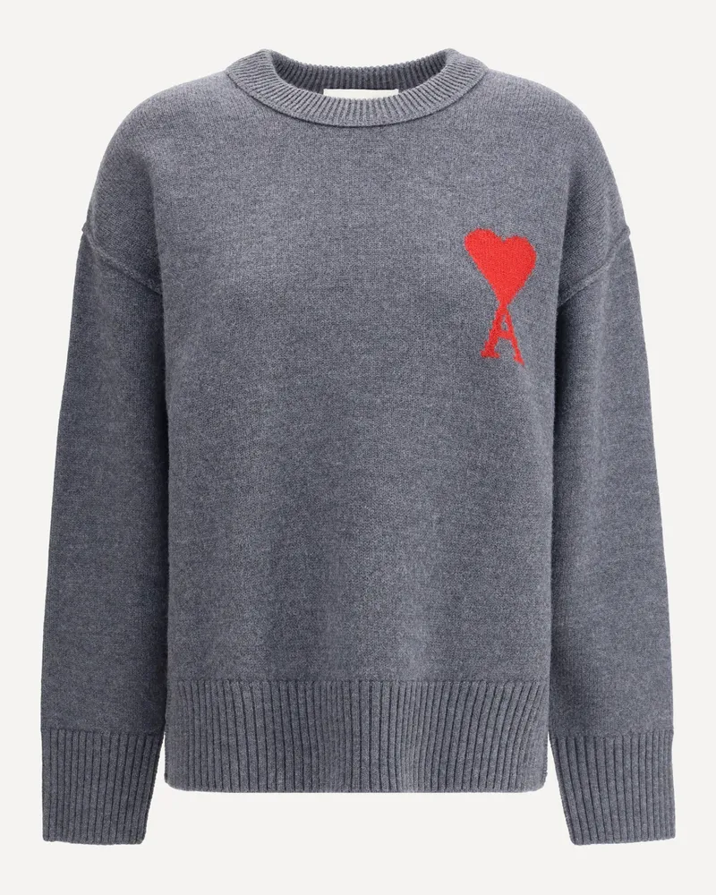 AMI Paris Ami De Coeur Sweater Female Grey