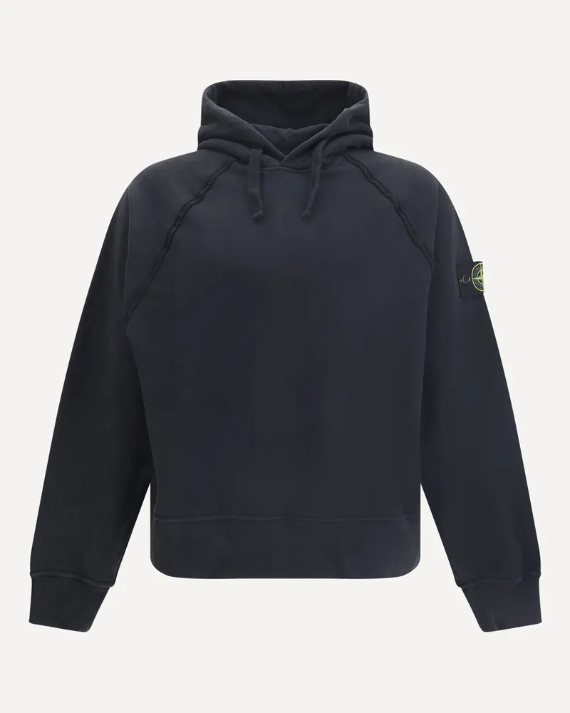 Stone Island Cotton Hoodie Male Black