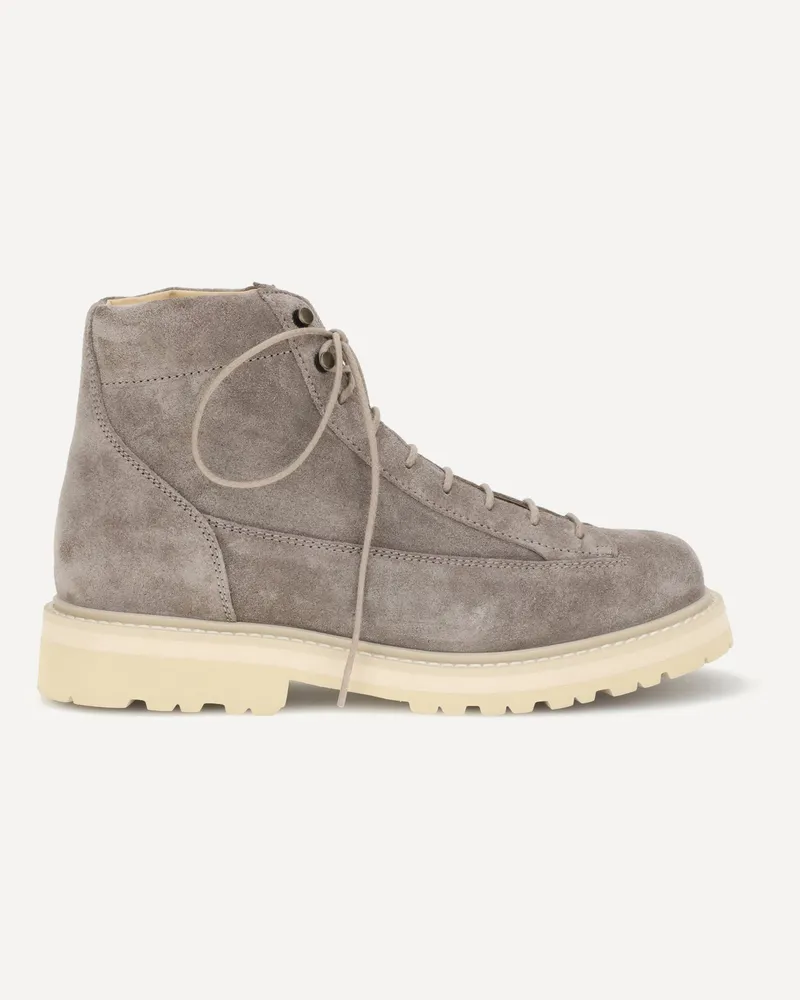 Brunello Cucinelli Suede Ankle Boots Male Grey