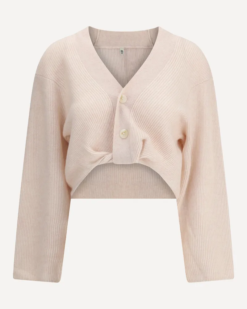 R13 Cashmere draped Cardigan Female Beige