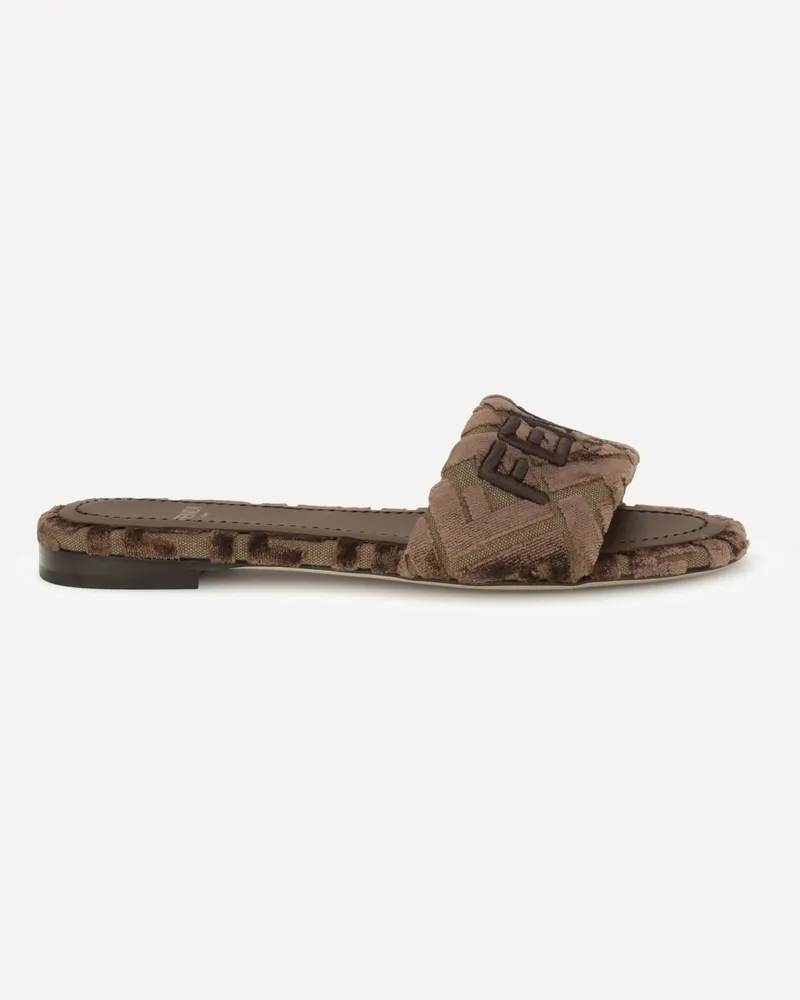Fendi Sunshine slide Sandals Female Brown