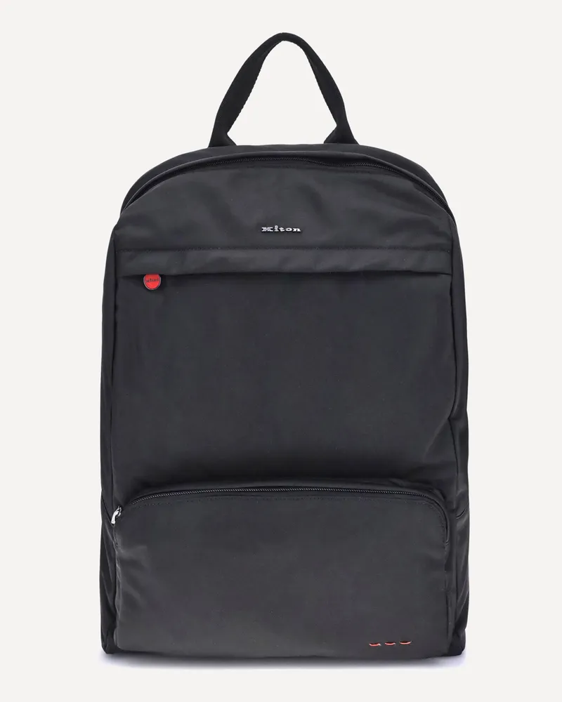 Kiton Monochrome Backpack Male Black