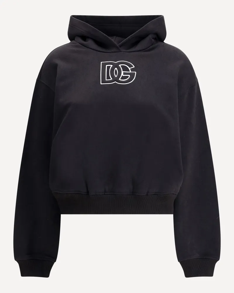 Dolce & Gabbana Logo Hooded Sweatshirt Female Black