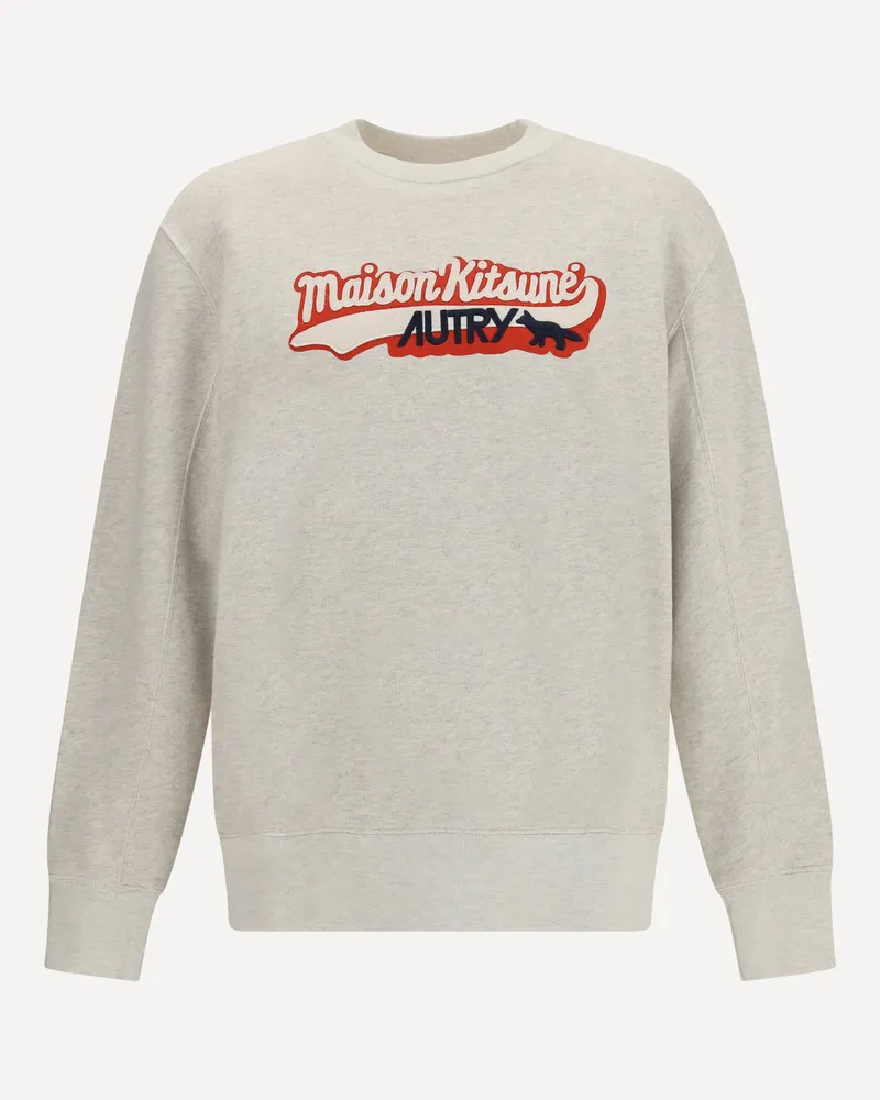 AUTRY Cotton Sweatshirt Autry X Maison Kitsuné Male Grey