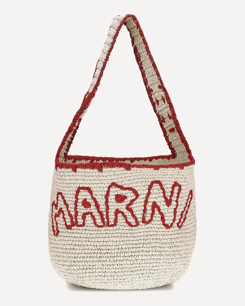 Marni Medium Nassa Shoulder Bag Female Beige