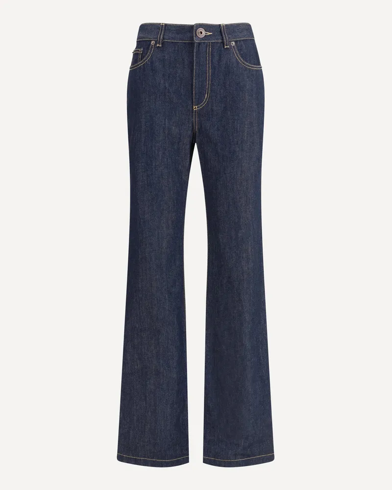 Alexander McQueen Denim Jeans feature a straight leg Female Blue