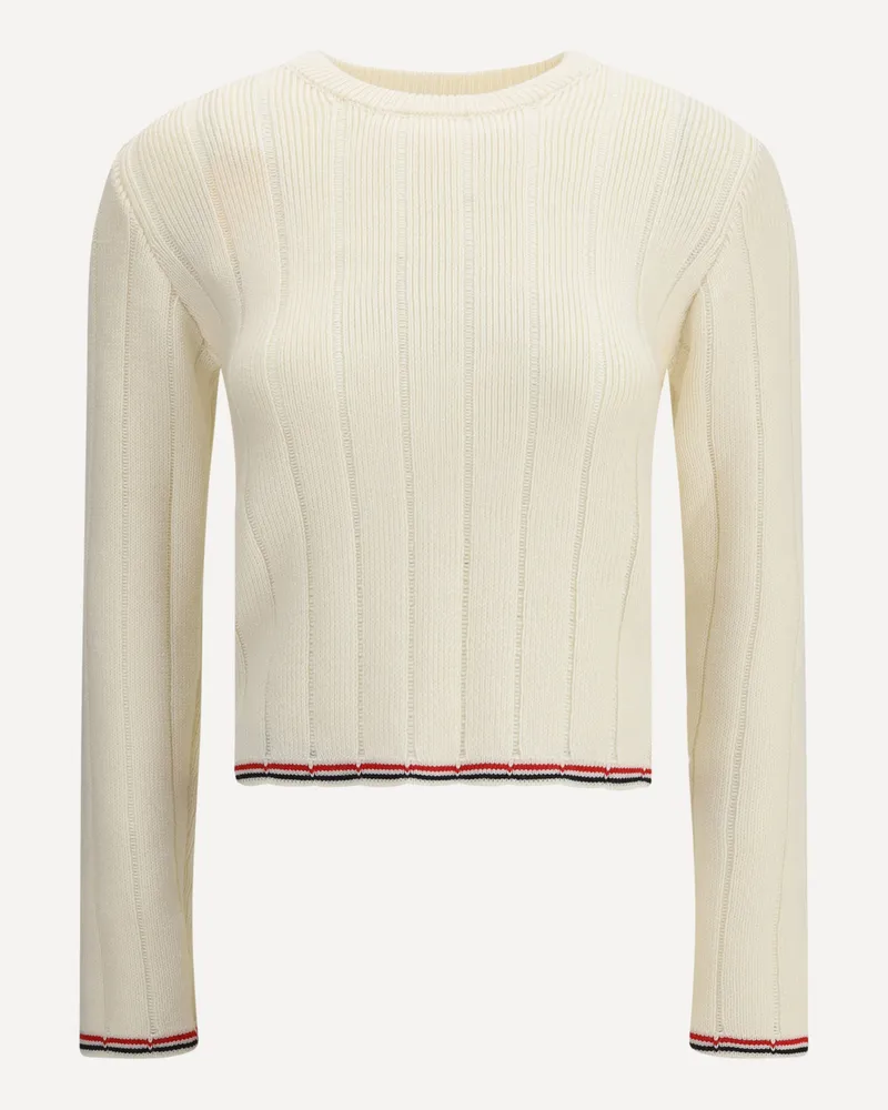 Thom Browne Ribbed Sweater Female Cream