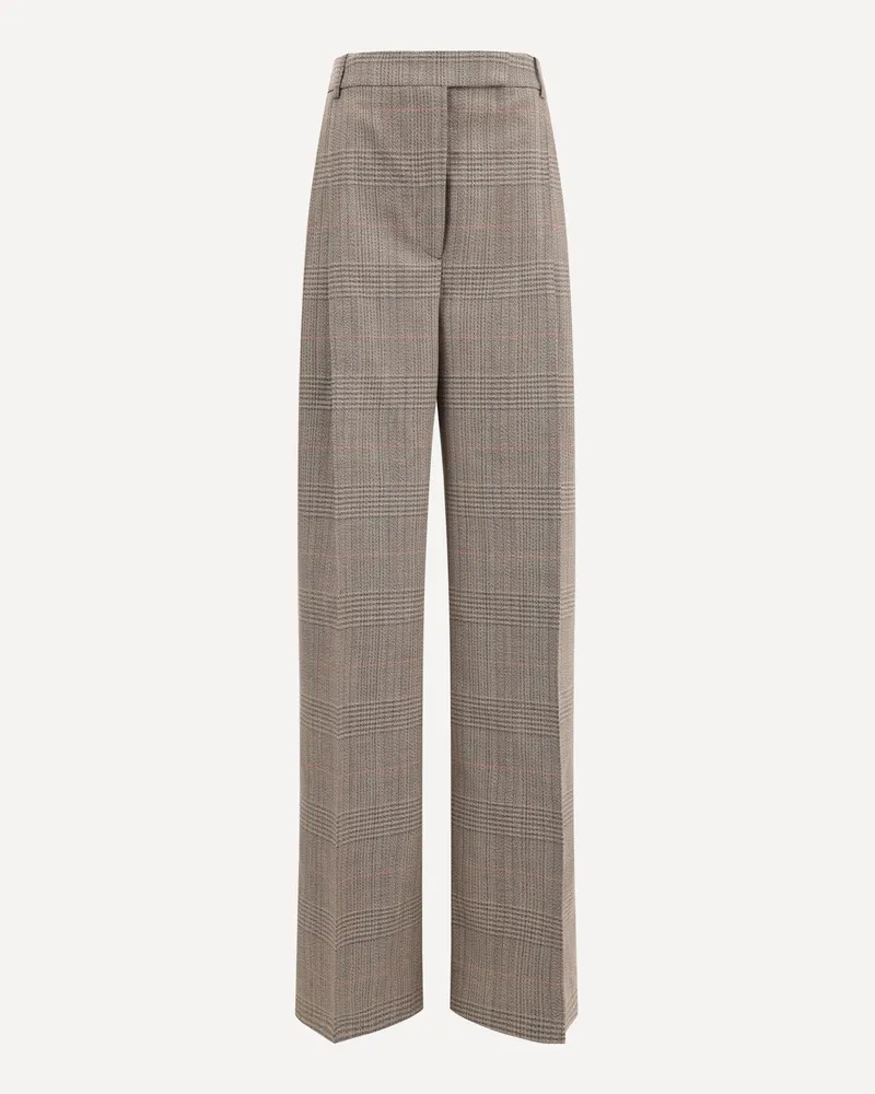Róhe Prince of wales Wide leg Pants Female Beige