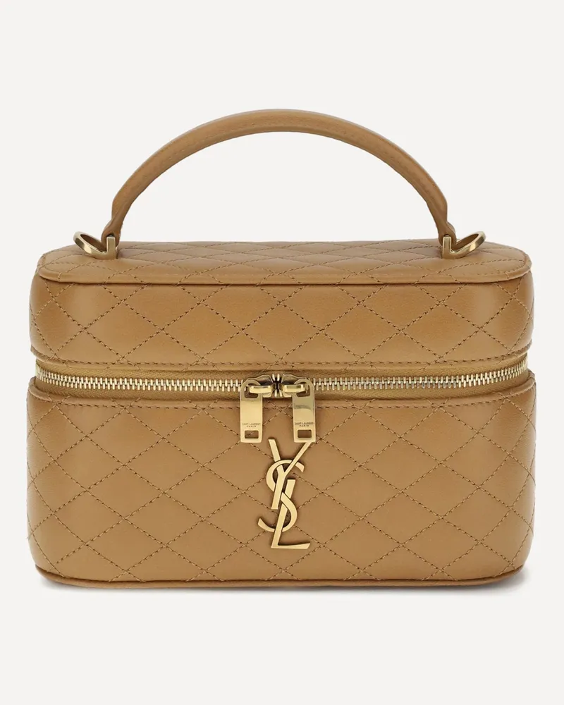 Saint Laurent Vanity Gaby leather Handbag Female Beige
