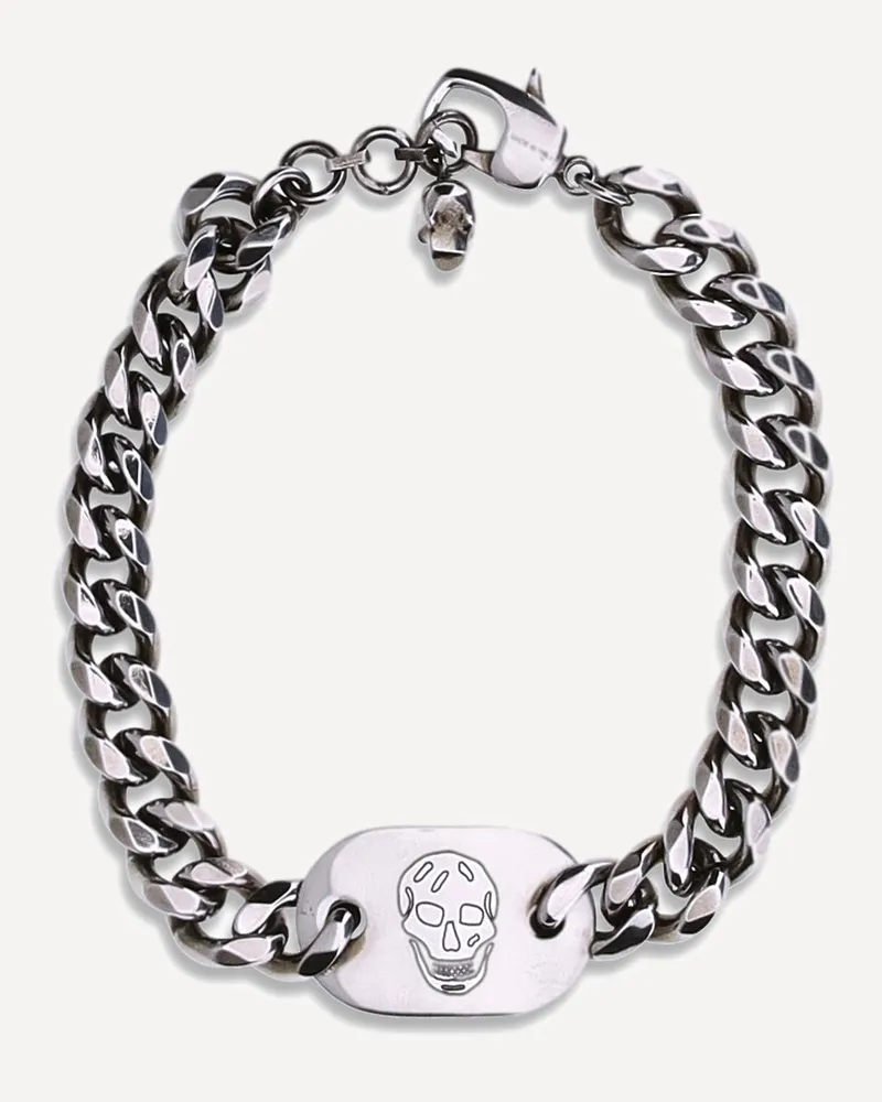 Alexander McQueen Skull Bracelet Male Silver