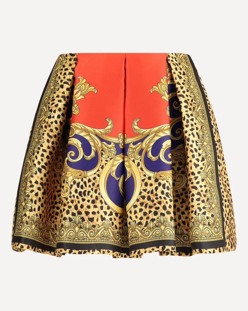 Versace Silk-Blend Duchesse Mini Skirt Female Multicolour