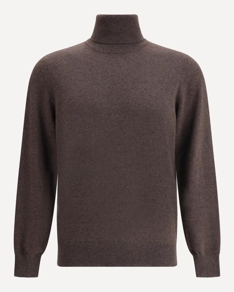 Brunello Cucinelli Turtleneck Sweater Male Brown