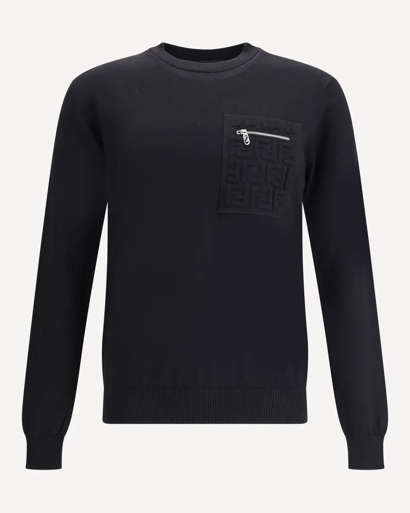 Fendi Sweater whit pocket Male Black