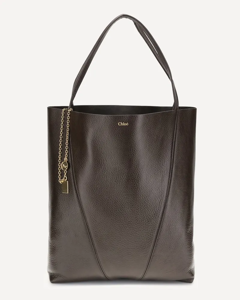 Chloé Spin Large Tote Bag Female Brown