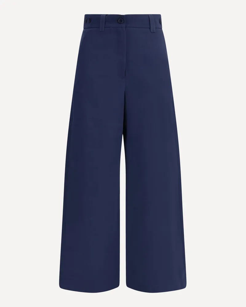 Max Mara Alfeo trousers in cotton gabardine Female Blue