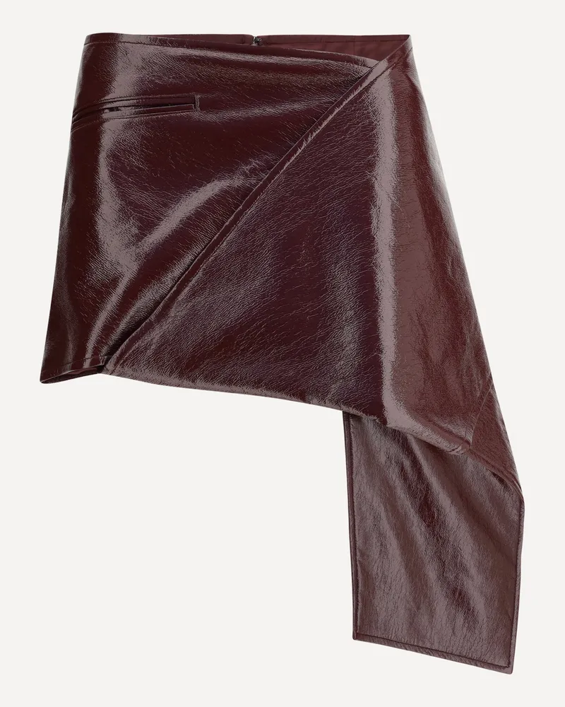 Courrèges Vinyl Mini-skirt Female Bordeaux