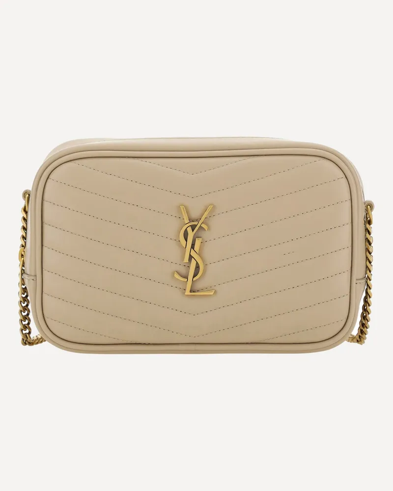 Saint Laurent Lou Shoulder Bag Female Beige