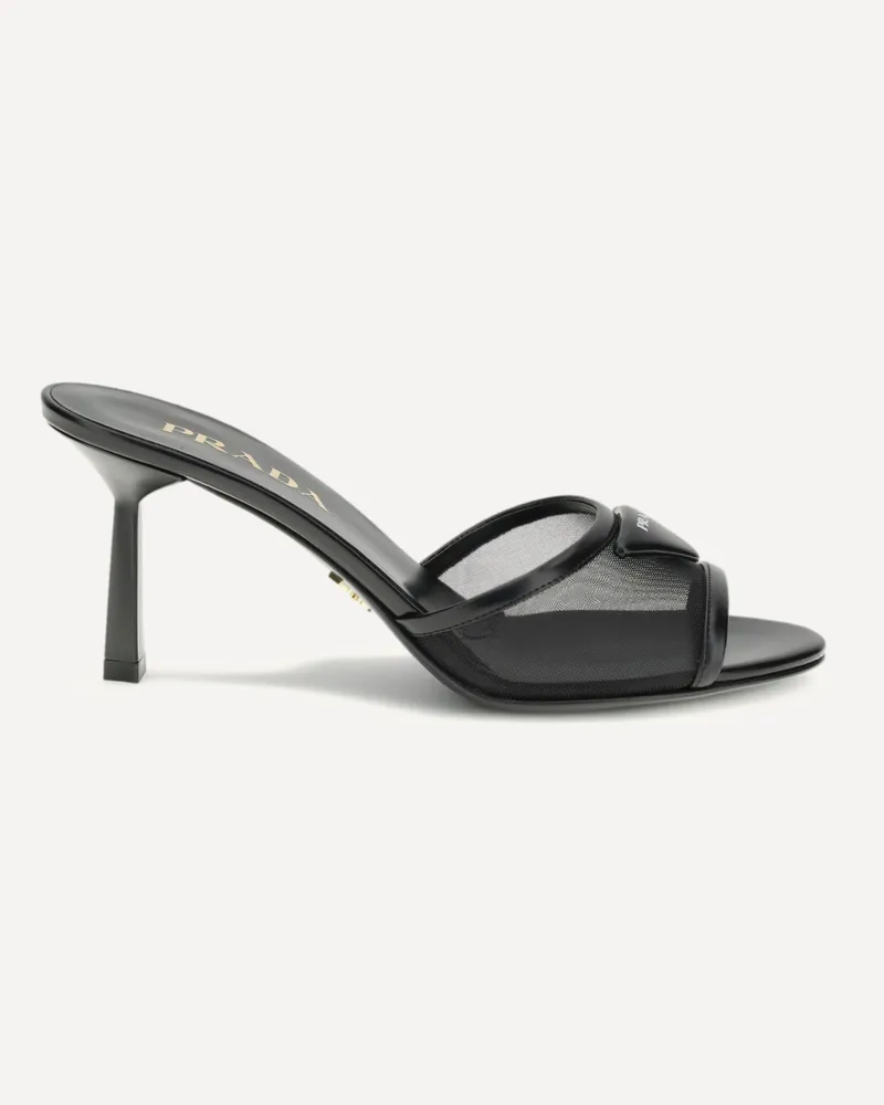 Prada Mesh slipper Sandals Female Black
